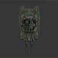 Advanced Military Tank Weapon With Dual Cannons Green Camouflage Modern Design And Green Lights