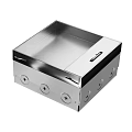 Stainless Steel Rectangular Kitchen Appliance Component With Mounting Holes Structure Design 3d model