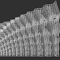 Modern Decorative Feature Wall with Woven Intricate Wave Pattern Geometric Structure 3d model