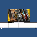 White TV Stand With Storage Drawers Holding Flat Screen TV And Speakers