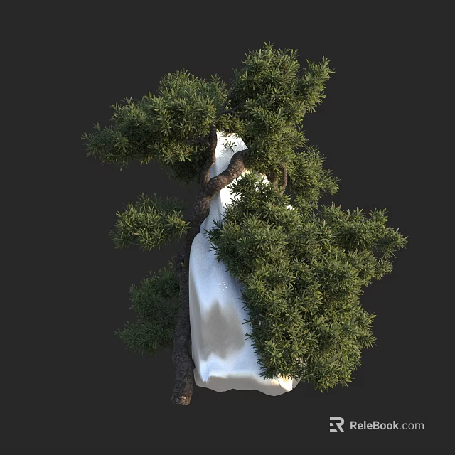 Lush Green Arbor With Dense Foliage And Sturdy Trunk In Natural Scene 3d model 