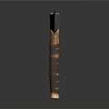 Vintage Handcrafted Axe With Leather Wrapped Wooden Handle And Metal Head