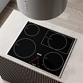 Island table in modern cabinet console 3d model