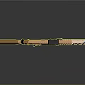 Modern Orange Tactical Rifle With Scope Magazines And Tactical Design