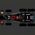 Lego Red Bull ASUS Race Car Model With Black Red Blue Design And Multiple Wheels