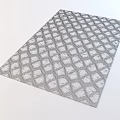Stylish Square Rug With Yellow Black Gray Diamond Geometric Pattern For Home 3d model