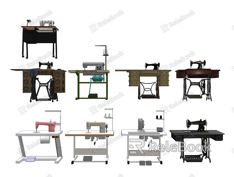 Modern Sewing Machine Equipment Old-fashioned Sewing Machine model