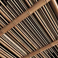 Garden Natural Bamboo Fence Design With Handcrafted Poles And Traditional Wooden Structure