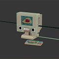 Retro game machine box game machine 3d model
