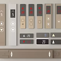 Modern elevator switch elevator button key elevator display 3d model