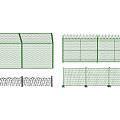 Barbed Wire Fence Fence Steel Wire Green Iron Mesh Metal Mesh Fence Green Grey Iron Fence Enclosure 3d model