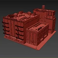Different Styles Single Family House With Gray Red Brick Walls Fire Escape And Roof Water Tank