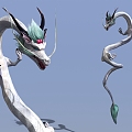 Little White Dragon 3d model