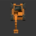 Orange Toy Excavator Model With Large Shovel And Sturdy Track Wheels
