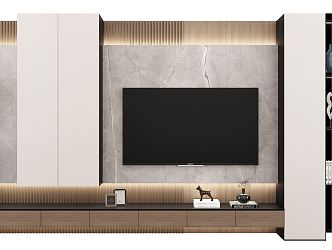 Modern TV Background Cabinet TV Background Wall TV Cabinet 3d model