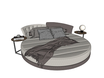 round bed 3d model