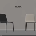 Modern POLIFORM Chairs Design In Black And White For Interior Spaces 3d model