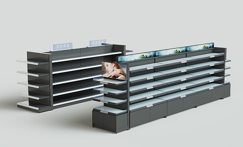 Cosmetic shelf display cabinet 3d model