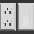 White Electrical Switch Panel With Two Outlets And Single Switch Modern Home Design