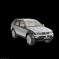 Interactive Tech Exhibition Hall Showcasing White BMW SUV Vehicle 3d model