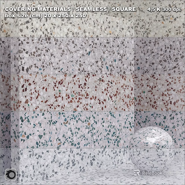 High Quality Terrazzo Components With Diverse Speckled Patterns For Interior Use 3d model