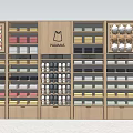 Nordic shelf supermarket shelf 3d model