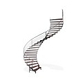 Stairs Rotating Stairs Glass Stairs Solid Wood Stairs Creative Stairs Stairs 3d model