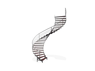 Stairs Rotating Stairs Glass Stairs Solid Wood Stairs Creative Stairs 3d model