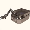 Black Robotic Mechanical Arm Equipment With Platform And Functional Structure 3d model
