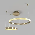 Modern Circular Pendant Light With Illuminated Ring And Metal Frame Design 3d model