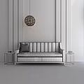 Modern double sofa lighting combination 3d model