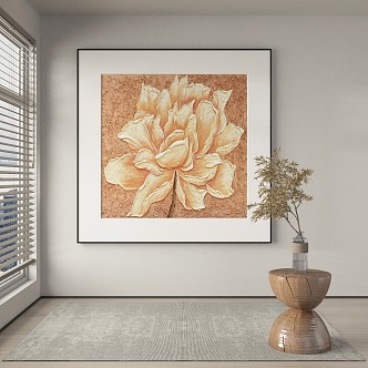 Quiet Plant Painting Decorative Painting 3d model