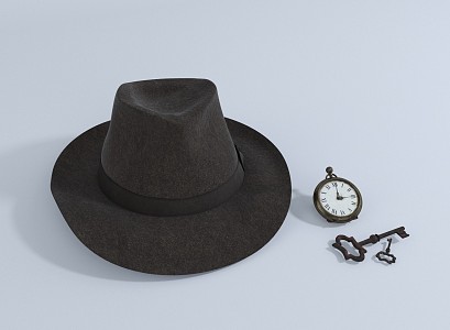 Modern Hat Topper Pocket Watch 3d model