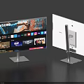 Samsung Computer Monitor With Smart Interface Dual Angle Display And Sleek Stand Design