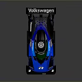 Blue And Black Walk Vaper Race Car With Aerodynamic Design And Rear Wing