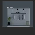 No main lamp clothing experience area 3d model