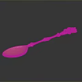 Golden Spoon With Intricate Decorative Handle For Home Elegant Dining Utensil