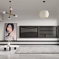 Modern Apartment Bedroom Interior Design With Comfortable Bed Sofa And Decorative Chandelier