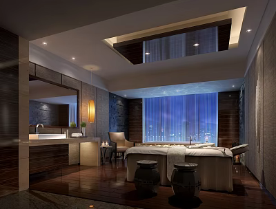 New Chinese SPA Room Massage Room 3d model