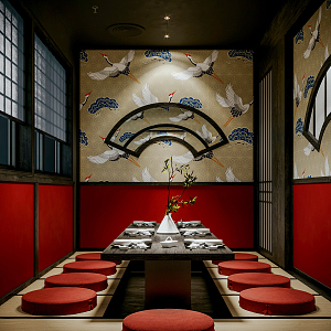 Japanese-style private rooms Restaurant private rooms 3d model