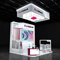 Spltlabtech Exhibition Booth With Modern Design Large Branding Screen And Staff Area