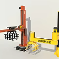 Industrial Equipment Automatic Palletizer With Red Yellow Mechanical Arm For Efficient Operations