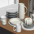 Tableware combination 3d model