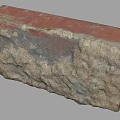 Building Exterior Wall With Red Brown And Gray Rough Texture Brick 3d model