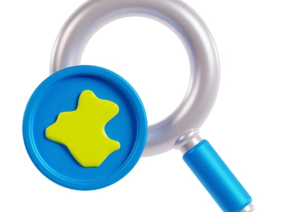 Public Facility Inspection Tool With Blue Handle Silver Frame And Yellow Marker 3d model