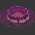 Advanced Precision Mechanical Equipment With Intricate Circular Rings And Blue Light