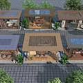 Outdoor Garden Pavilions Design With Roofs Green Plants Gray Tile Flooring And Tables Chairs