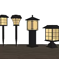 Various Styles Outdoor Lights With Lattice Shades Warm Glow And Black Design