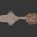 Copper Colored Toy Car With Detailed Carvings Wheels And Metal Seat