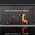 Modern Robot Arm Robot Arm Booth 3d model